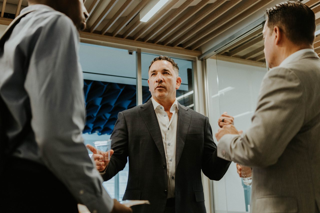 Conversation at an Open Access networking reception